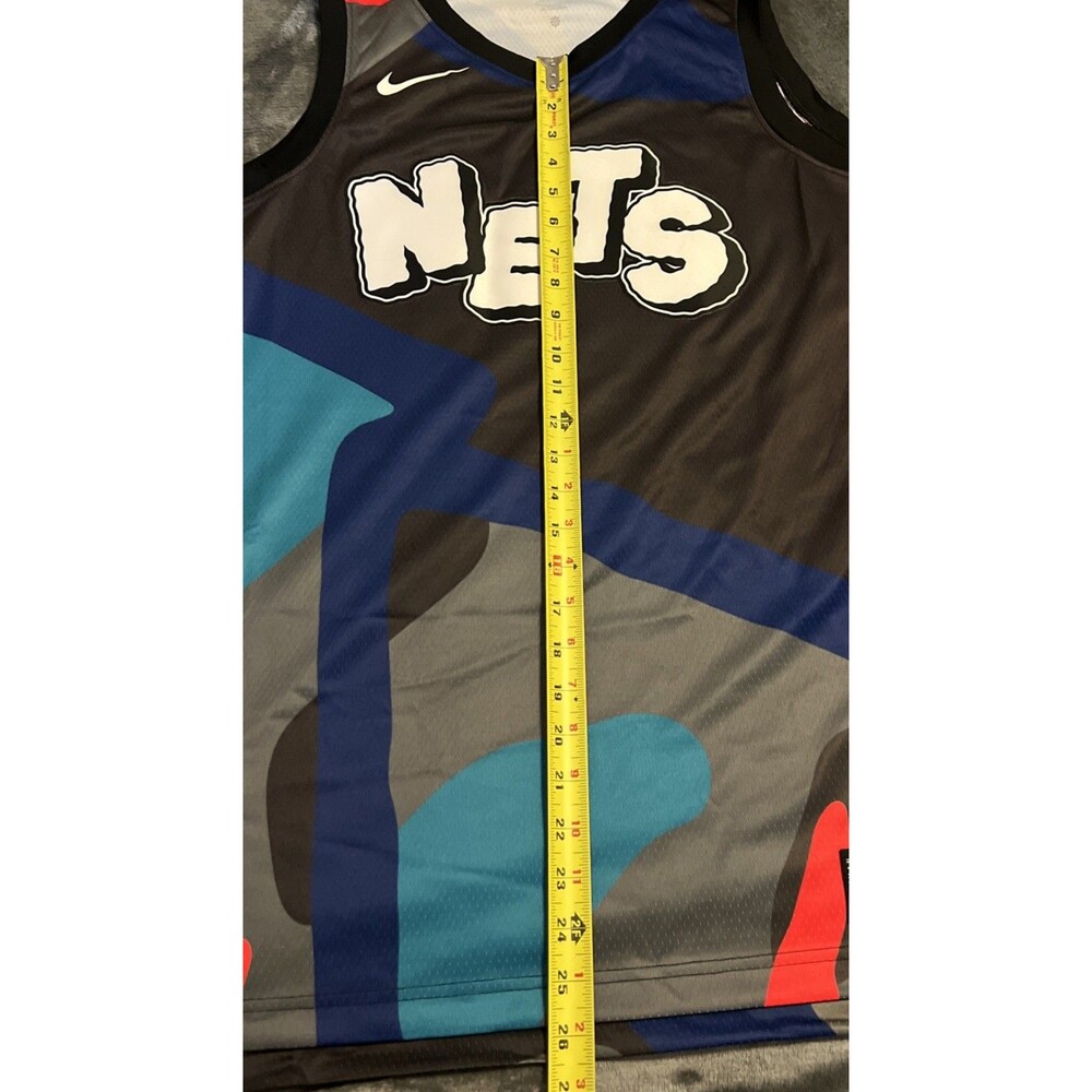 XL Brooklyn Nets City Edition KAWS NBA Jersey Nike 60 Basketball BLANK - Picture 8 of 9